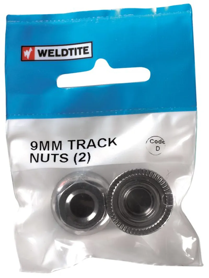 Weldtite Bikebits 08032 - 9mm Track Nuts in Silver